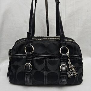 Coach Y2K Bonnie Soho Signature Satchel Black Purse 12695